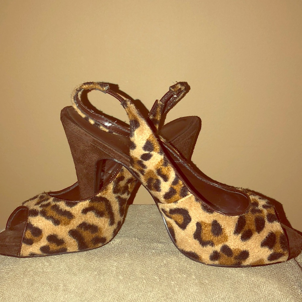 Woman’s open toe heels